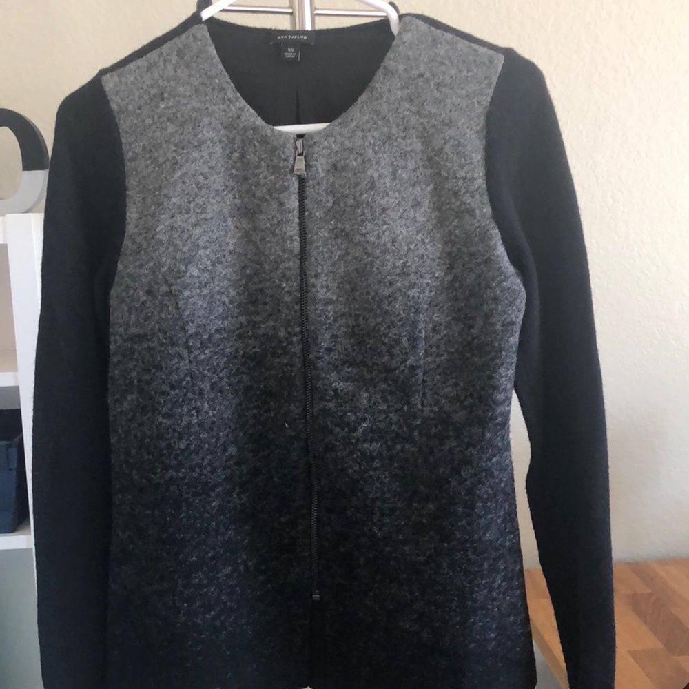 Beautiful black and gray Ann Taylor jacket